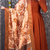 Orange colour solid anarkali suit set with contrast kalamkari floral printed dupatta