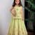Green embroidered muslin cotton ghagra choli