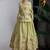 Green embroidered muslin cotton ghagra choli