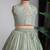 Green embroidered cosmic silk lehenga set
