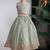 Green embroidered cosmic silk lehenga set