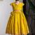 Mustard yellow embroidered muslin silk lehenga set