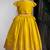 Mustard yellow embroidered muslin silk lehenga set
