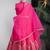 Rani pink embroidered dola silk lehenga set