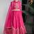 Rani pink embroidered dola silk lehenga set