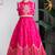 Rani pink embroidered dola silk lehenga set