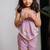 Purple embroidered pure chanderi co ord set