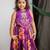 Purple printed pure muslin silk ghagra set