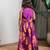 Purple printed pure muslin silk ghagra set
