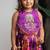Purple printed pure muslin silk ghagra set
