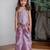 Purple embroidered banarasi co ord set