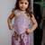Purple embroidered banarasi co ord set