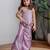 Purple embroidered banarasi co ord set