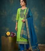 Pista woven jacquard straight kurti dupatta with pant