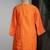 Orange embroidered dola silk angrakha kurta set
