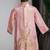 Peach embroidered cosmic silk kurta set