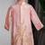 Peach embroidered cosmic silk kurta set