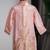 Peach embroidered cosmic silk kurta set
