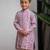 Purple embroidered chanderi kurta set