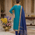Firozi woven jacquard straight kurti dupatta with pant