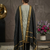 Cream woven jacquard straight kurti dupatta with pant