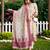 Cream handwoven jamdani kurti with dupatta and pant