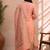 light pink silk blend 3pcs unstiched dress material with  kashi ganga ghat zari work .