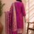 rani pink silk blend 3pcs unstiched dress material with  kashi ganga ghat zari work .