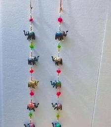 handmade multicolor elephant hanging for home decor pack of 2