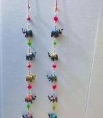 handmade multicolor elephant hanging for home decor pack of 2