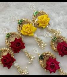decorative velvet rose shubh labh hanging for main door pack of 2
