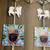 shubh labh cow shrinath ji mdf hanging for home decor pack of 2