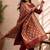 maroon silk blend 3pcs unstiched dress material with  kashi ganga ghat zari work .
