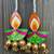 traditional diya gota ball hanging for festive decor pack of 4