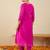 Floral Embroidered Square Neck Gotta Patti A-Line Kurta With Trousers