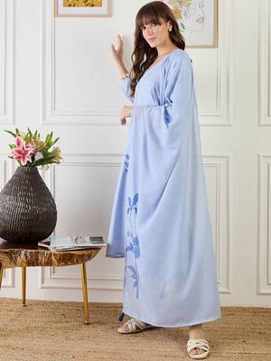 Women Floral Printed Regular Patchwork Linen Kurta with Trousers & Dupatta 5