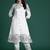 Floral Printed Mirror Work Pure Cotton Kurta with Trousers
