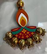 handmade diya gota ball hanging for home decor pack of 2