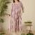 Floral Screen Printed Notch Neck A-Line Pure Cotton Kurta With Trousers