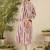 Floral Screen Printed Notch Neck A-Line Pure Cotton Kurta With Trousers