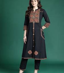Ethnic Motifs Printed Pure Cotton Kurta with Trousers