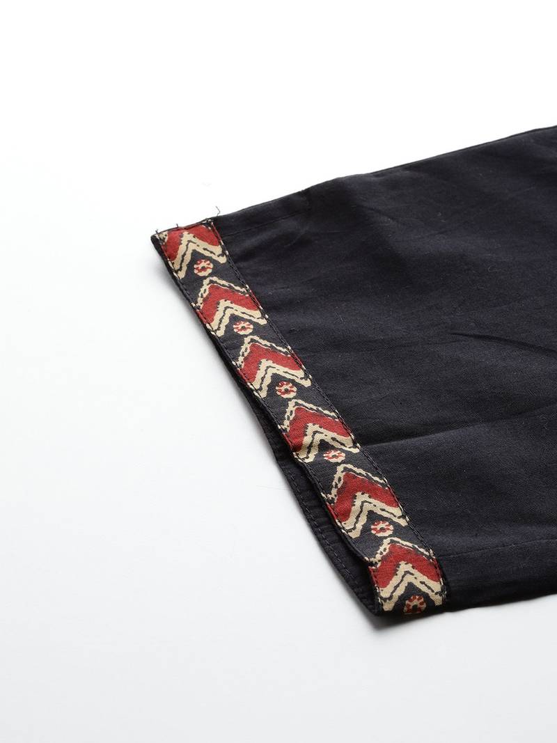 Ethnic Motifs Printed Pure Cotton Kurta with Trousers