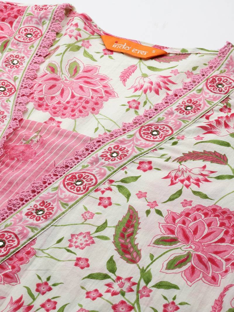 Women Floral Printed Kurta with Trousers & Dupatta
