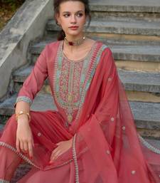 Ethnic Motifs Yoke Design Straight Kurta with Trousers & Dupatta