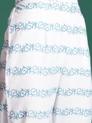 Floral Printed Pure Cotton Kurta With Trousers & Dupatta 3