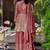 Floral Embroidered Sequinned Chinon A-Line Kurta With Palazzos & Dupatta