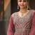 Floral Embroidered Sequinned Chinon A-Line Kurta With Palazzos & Dupatta