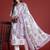 Floral Printed Sequinned V-Neck Pure Cotton Kurta with Trousers & Dupatta