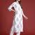 Floral Printed Sequinned V-Neck Pure Cotton Kurta with Trousers & Dupatta
