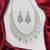 Luxury CZ Bridal Necklace Earrings Set, Statement Crystal Chandelier Jewelry